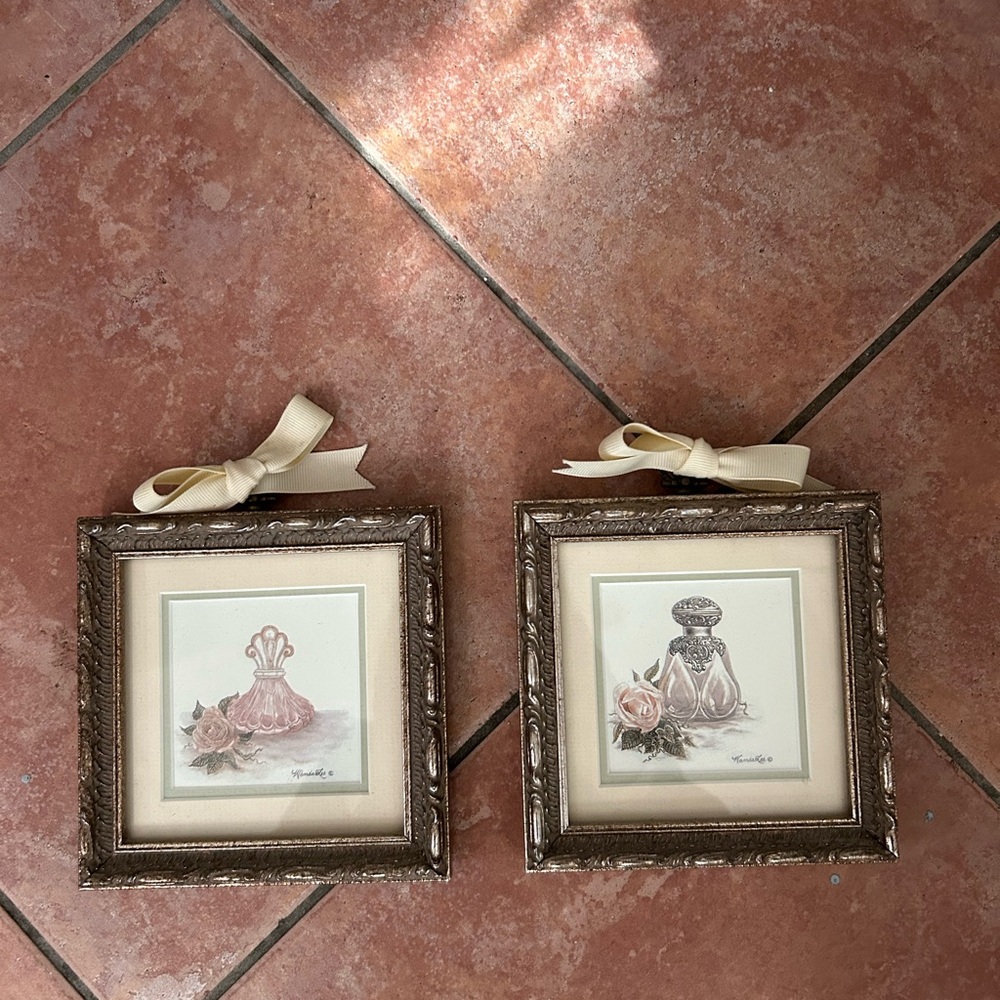 Elegant Framed Art Set with Cream Accents
